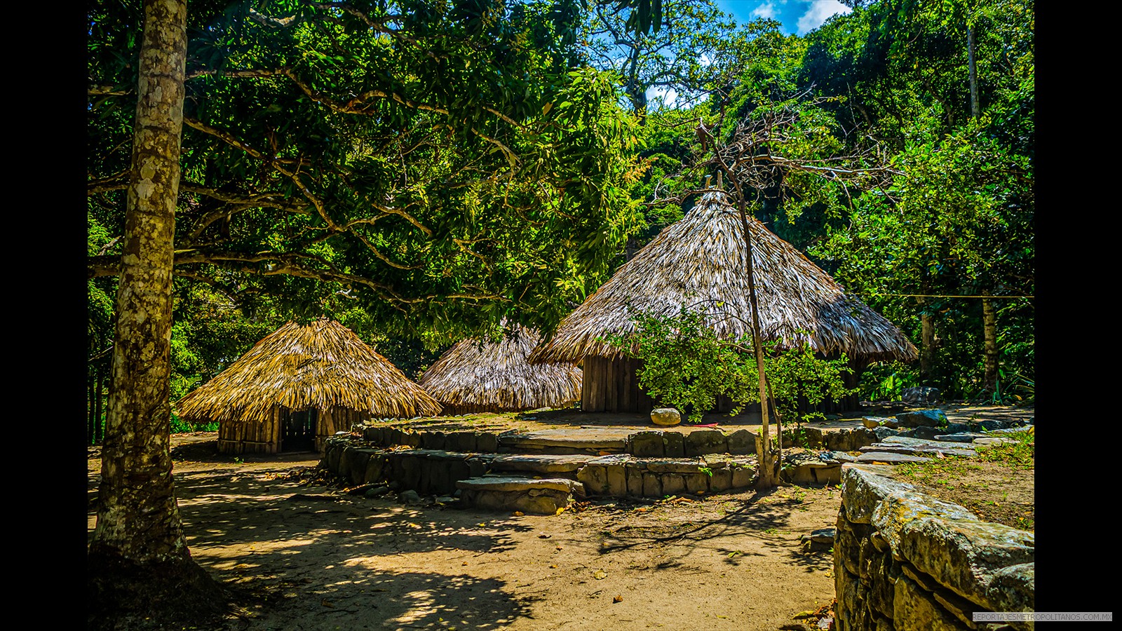 Casa tradicional del pueblo Kogi, etnia indígena, Colombia