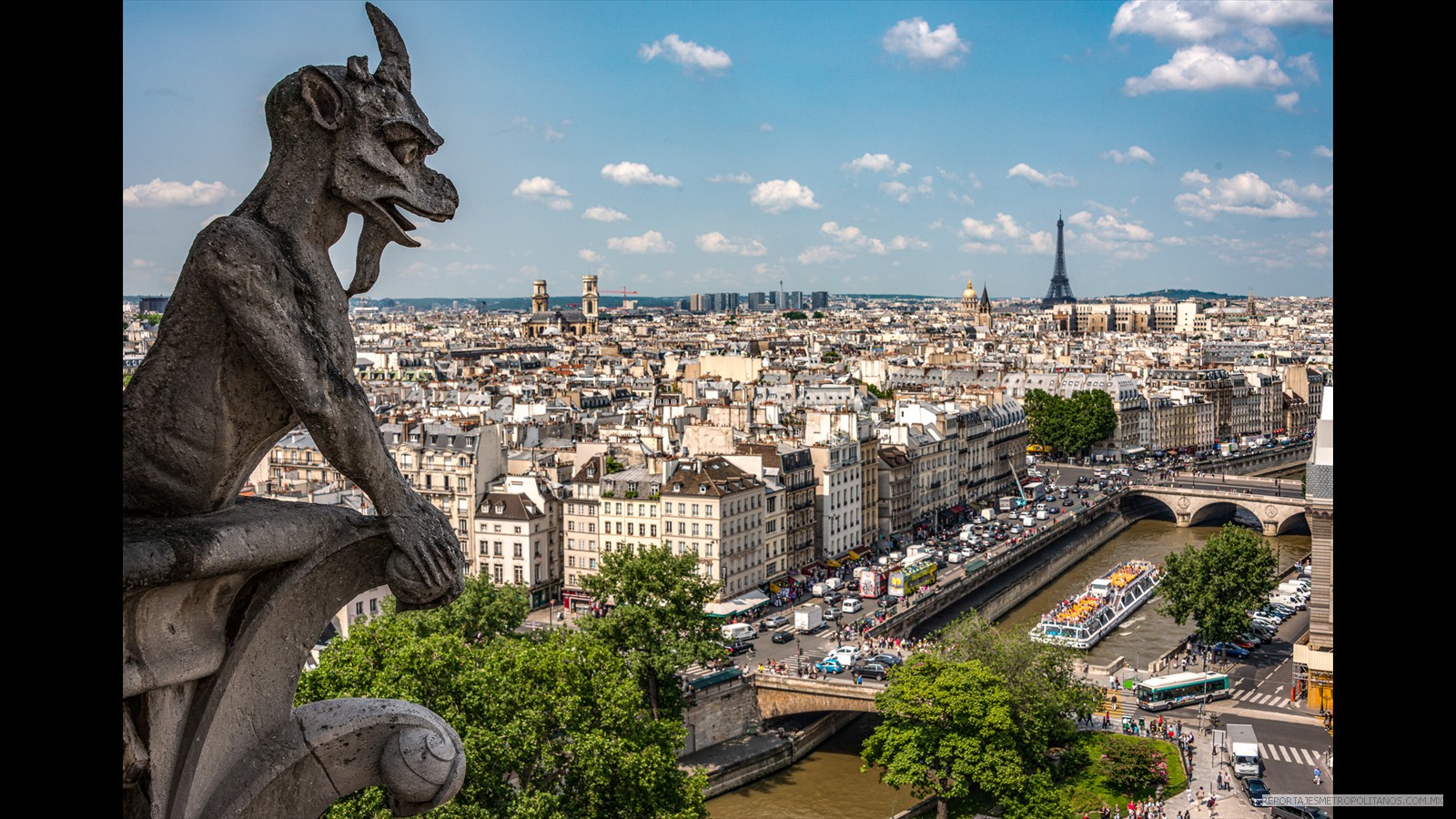 GARGOLA DE NOTRE DAME MIRANDO PARIS