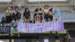 Mujeres protestan en el Día de la Mujer en Santiago